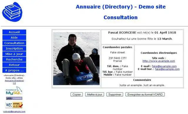 Download web tool or web app Annuaire (Directory)