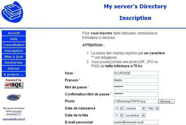 Download web tool or web app Annuaire (Directory)