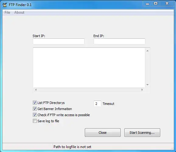 Download web tool or web app Anonymous FTP Finder 0.1 Beta