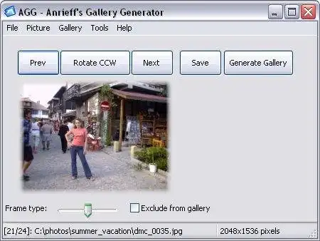 Scarica lo strumento web o l'app web Anrieffs Gallery Generator