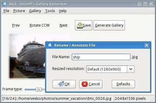 Завантажте веб-інструмент або веб-програму Anriefs Gallery Generator