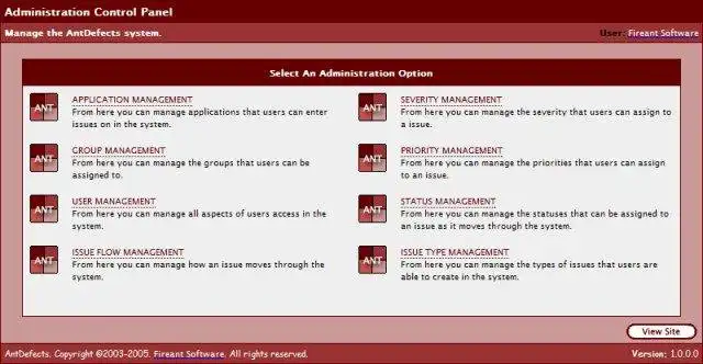 Unduh alat web atau aplikasi web AntDefects