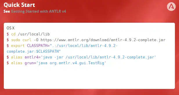 Download webtool of webapp ANTLR