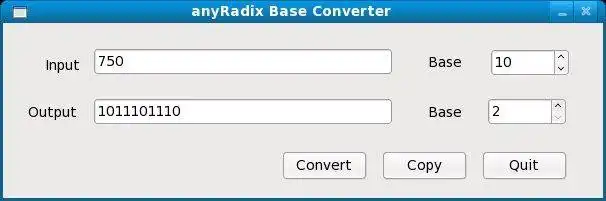ابزار وب یا برنامه وب anyRadix را برای اجرای آنلاین در ویندوز از طریق لینوکس به صورت آنلاین دانلود کنید
