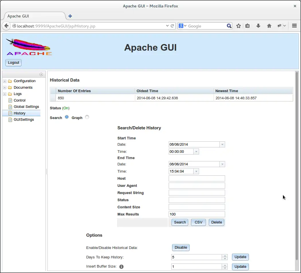 ওয়েব টুল বা ওয়েব অ্যাপ Apache GUI ডাউনলোড করুন