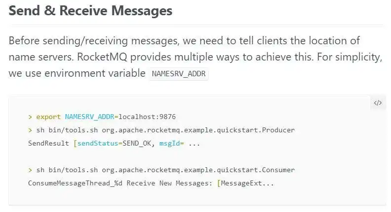 הורד כלי אינטרנט או אפליקציית אינטרנט Apache RocketMQ