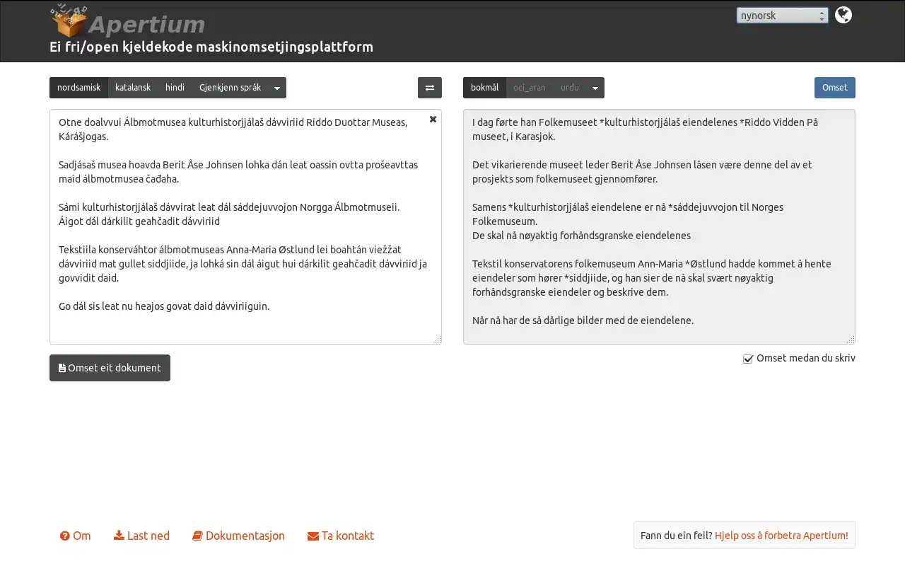 Téléchargez l'outil Web ou l'application Web Apertium : Boîte à outils de traduction automatique à exécuter sous Linux en ligne