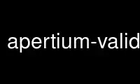 Uruchom apertium-validate-acx w bezpłatnym dostawcy hostingu OnWorks w systemie Ubuntu Online, Fedora Online, emulatorze online systemu Windows lub emulatorze online systemu MAC OS