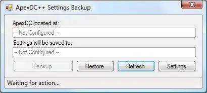 Download web tool or web app ApexDC++ Settings Backup