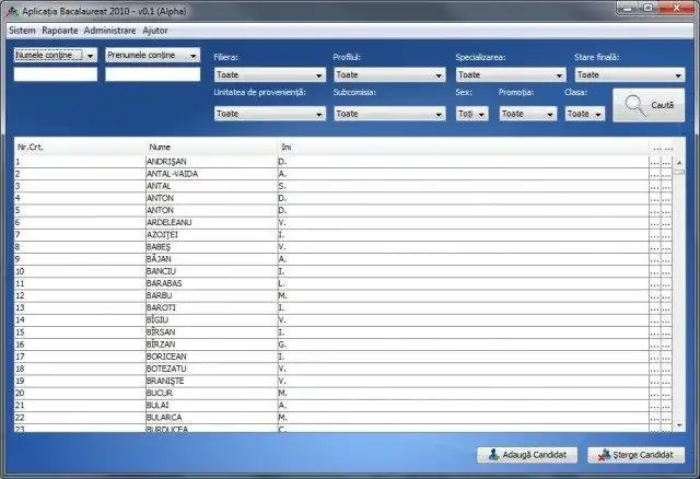 Web aracını veya web uygulamasını indirin Aplicatia Bacalaureat 2010