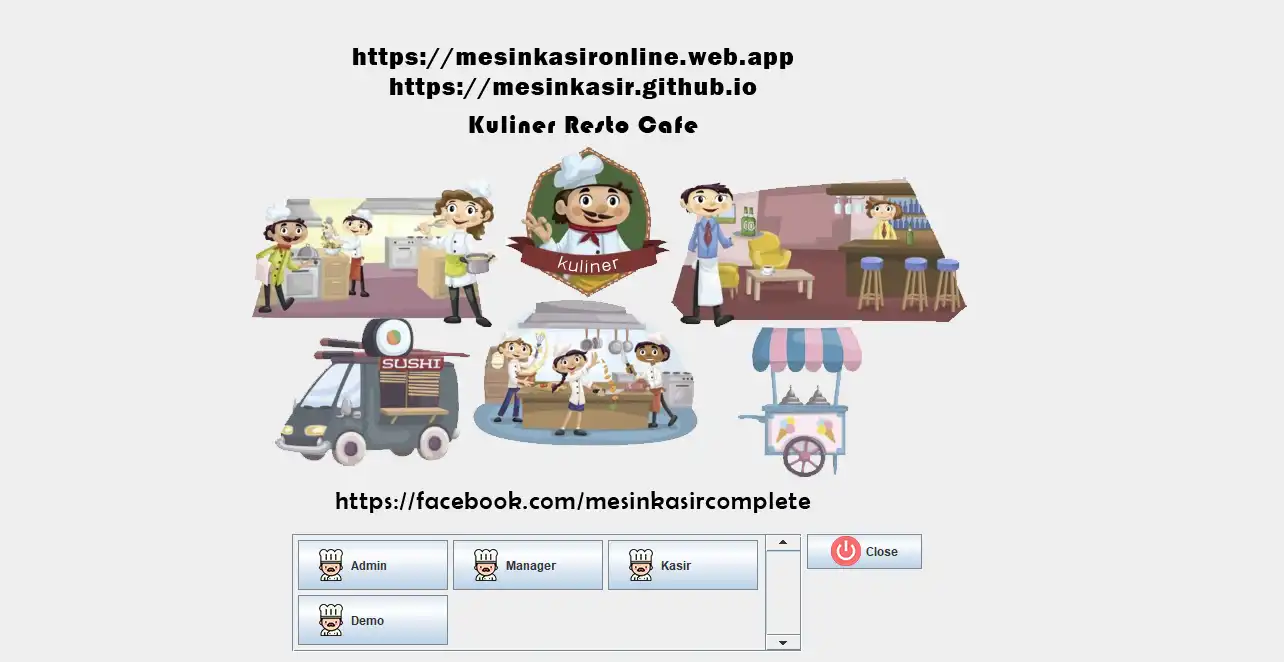 Download web tool or web app aplikasi restoran gratis download