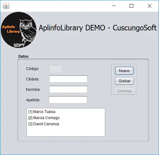 WebツールまたはWebアプリをダウンロードするAplinfoLibrary-CuscungoSoft