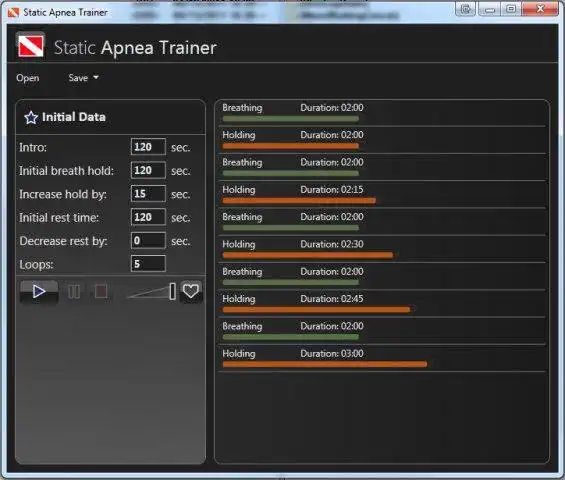 Download web tool or web app ApneaStaticTrainer to run in Windows online over Linux online