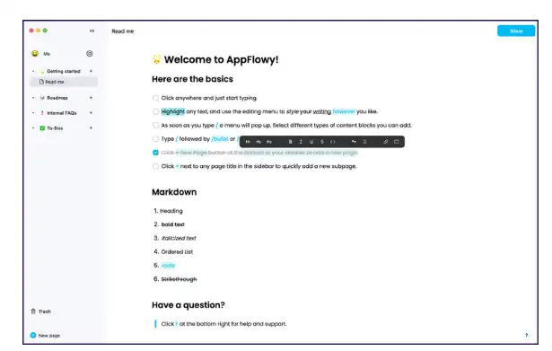 Download web tool or web app AppFlowy.IO