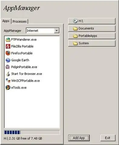 Download web tool or web app App Manager