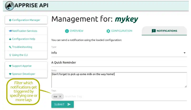 Descargue la herramienta web o la aplicación web Apprise