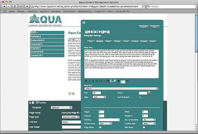 Download web tool or web app Aqua CMS