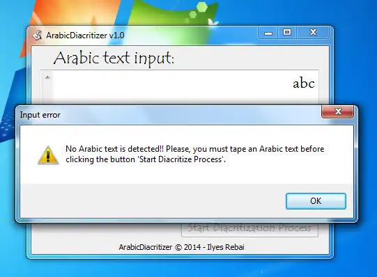 הורד את כלי האינטרנט או אפליקציית האינטרנט ArabicDiacritizer להפעלה בלינוקס באופן מקוון