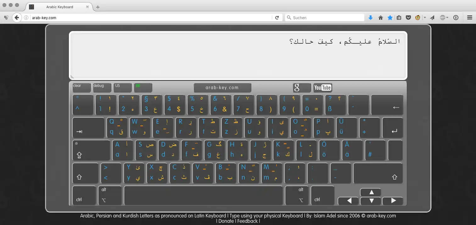 Unduh alat web atau aplikasi web Keyboard Arab
