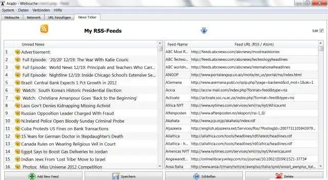 Baixe a ferramenta ou aplicativo da web ARADO - URL Database RSS Feed Reader