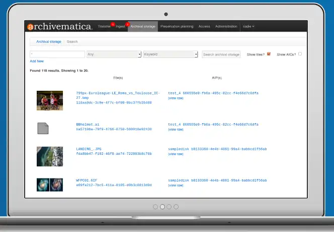 Download web tool or web app Archivematica