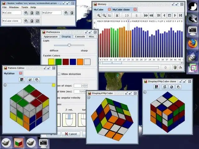 Laden Sie das Web-Tool oder die Web-App Arcus – Rubiks Cube Simulator herunter