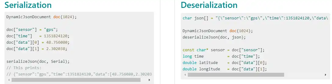 Télécharger l'outil Web ou l'application Web ArduinoJson