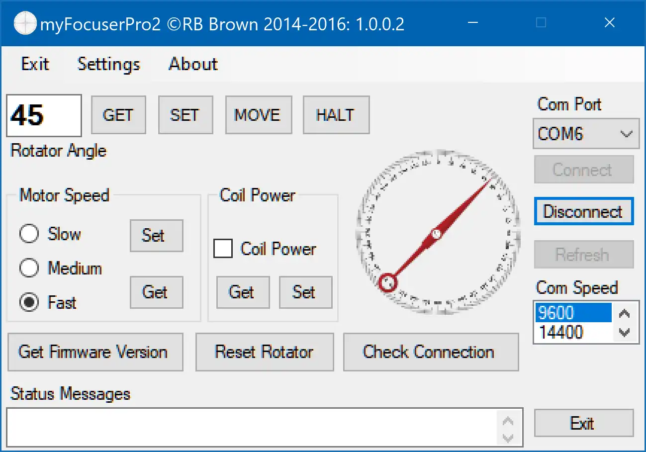 Mag-download ng web tool o web app Arduino myRotator