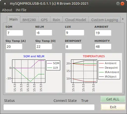 Tải xuống công cụ web hoặc ứng dụng web Arduino mySQM Sky Quality Meter