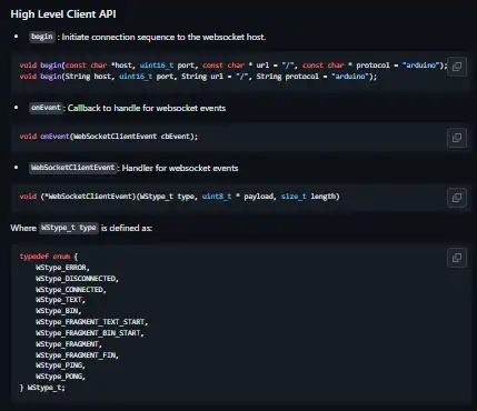 Download web tool or web app arduinoWebSockets