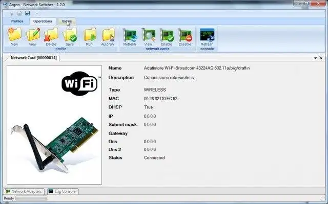 Download webtool of webapp Argon Network Switcher