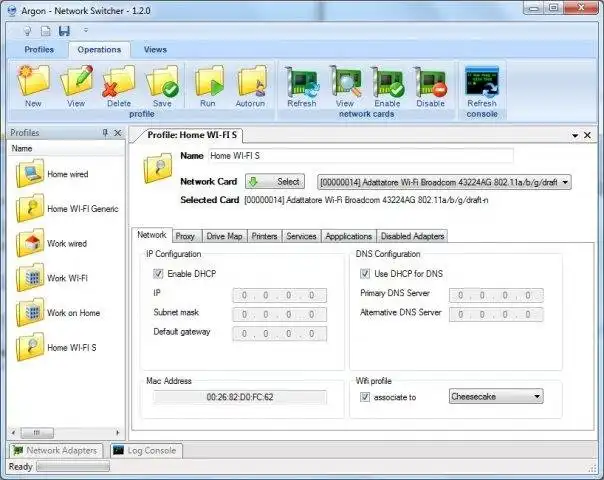 Download webtool of webapp Argon Network Switcher