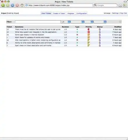 Download web tool or web app Argus Issue Tracking System