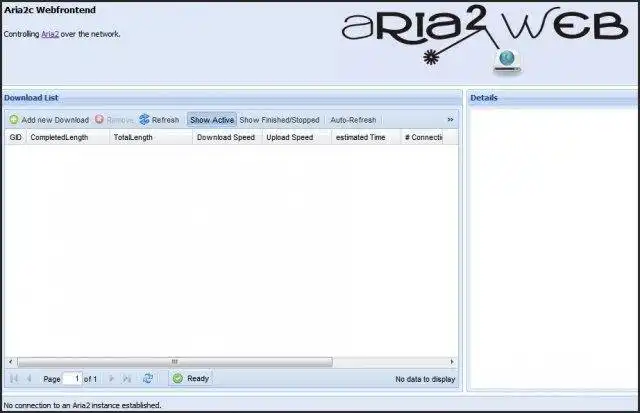 ดาวน์โหลดเครื่องมือเว็บหรือเว็บแอป Aria2Web