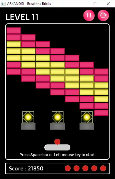 വെബ് ടൂൾ അല്ലെങ്കിൽ വെബ് ആപ്പ് Arkanoid ഡൗൺലോഡ് ചെയ്യുക - ബ്രേക്ക് ദ ബ്രിക്സ് ഗെയിം