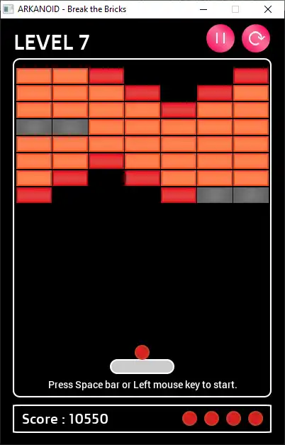 വെബ് ടൂൾ അല്ലെങ്കിൽ വെബ് ആപ്പ് Arkanoid ഡൗൺലോഡ് ചെയ്യുക - ബ്രേക്ക് ദ ബ്രിക്സ് ഗെയിം