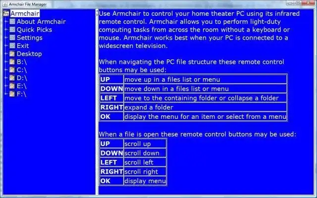 Télécharger l'outil Web ou l'application Web Armchair File Manager