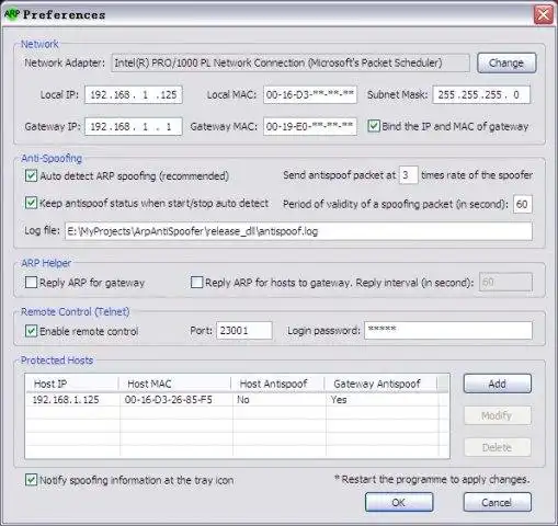 Web ツールまたは Web アプリ ARP AntiSpoofer をダウンロード