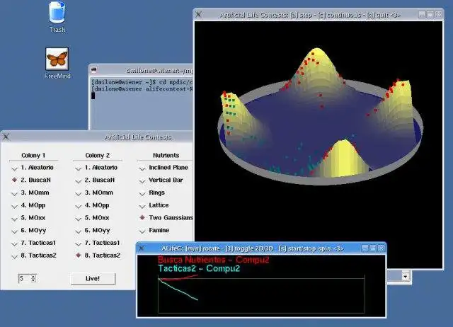 Muat turun alat web atau aplikasi web Peraduan Kehidupan Buatan untuk dijalankan dalam Windows dalam talian melalui Linux dalam talian