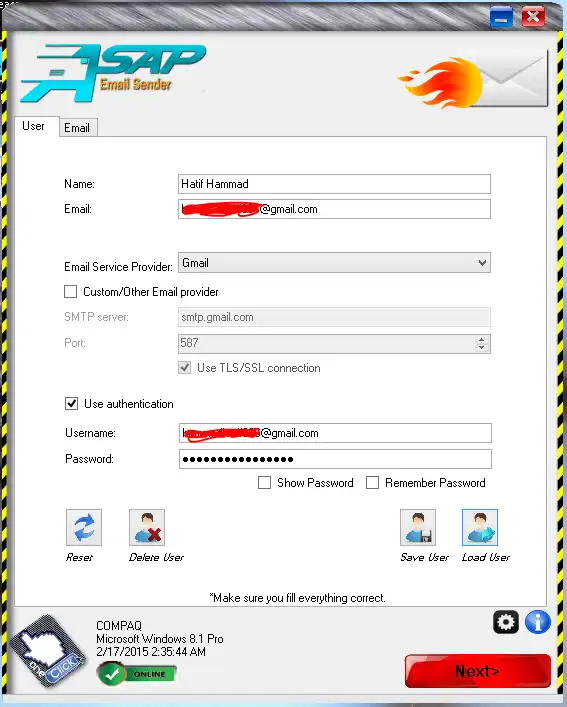 Download web tool or web app ASAP Email Sender