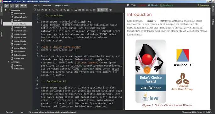 Laden Sie das Web-Tool oder die Web-App Asciidoc Editor basierend auf JavaFX 20 herunter