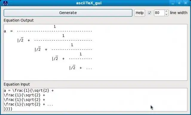 Download web tool or web app asciiTeX