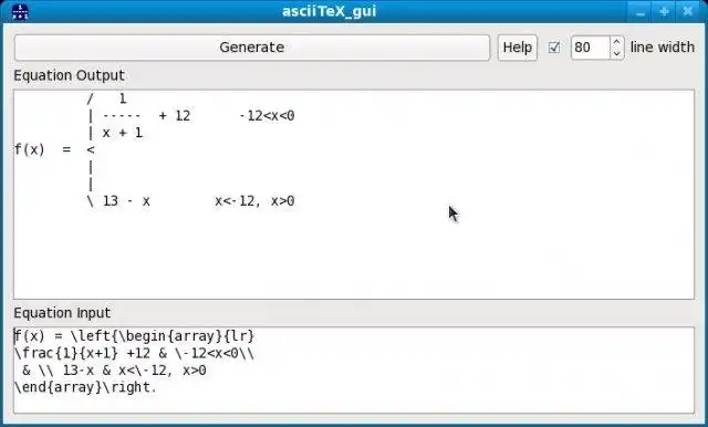 Download web tool or web app asciiTeX