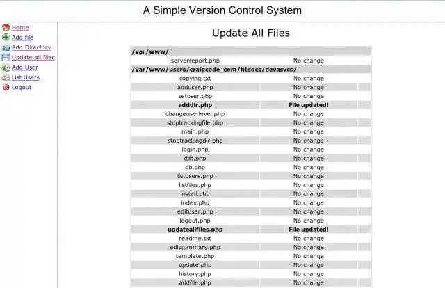 Download web tool or web app A Simple Version Control System