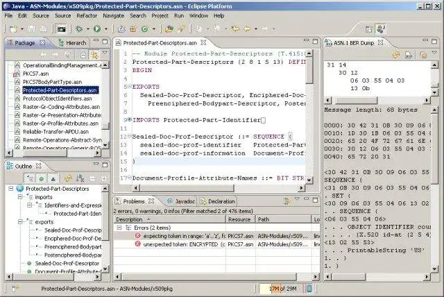 Descargue la herramienta web o la aplicación web ASN.1 Editor Plugin para Eclipse