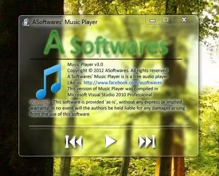 Download web tool or web app A Softwares Music Player
