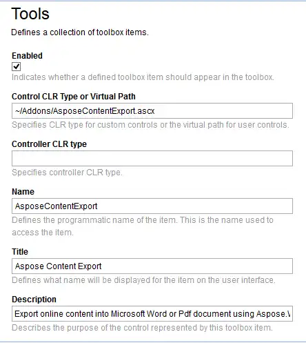 Download webtool of webapp Aspose voor Sitefinity