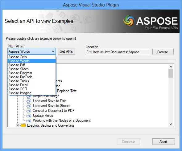 Download web tool or web app Aspose for Visual Studio