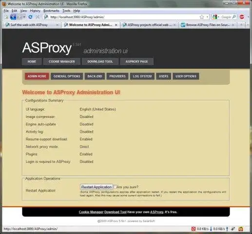 Download webtool of web-app ASProxy