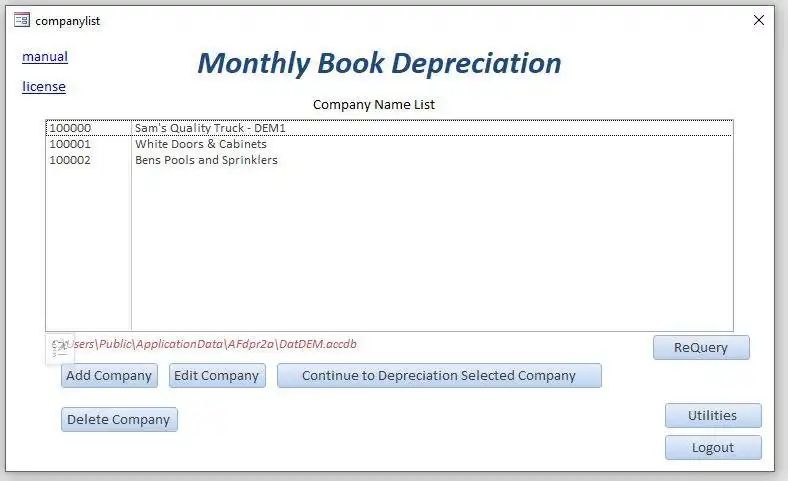 Download web tool or web app asset-book-depreciation